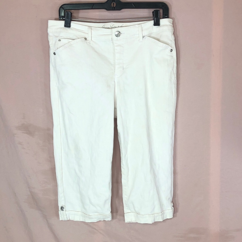 Gloria Vanderbilt White Cropped Jeans Capris Size 6